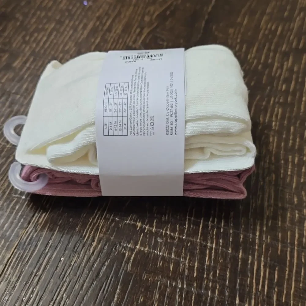 Capelli New York Sweater Tights 2-Pairs 6-12 Months